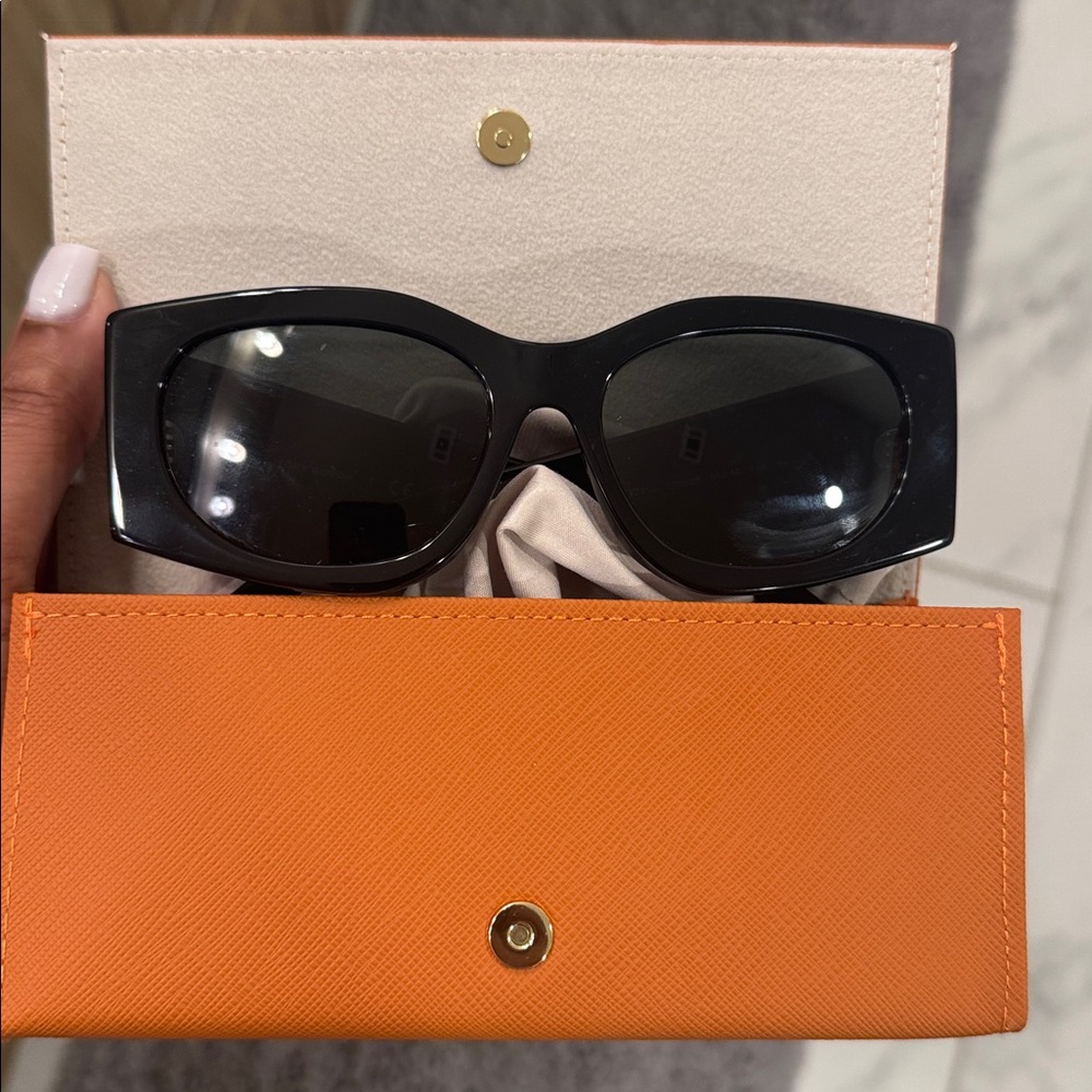 Tory Burch Black and Gold Sunglasses
